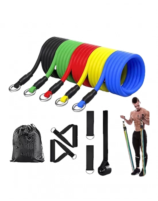 ® 11 Parça Çok Fonksiyonlu Kapı Arkası Egzersiz Bandı Ev Tipi Spor Seti