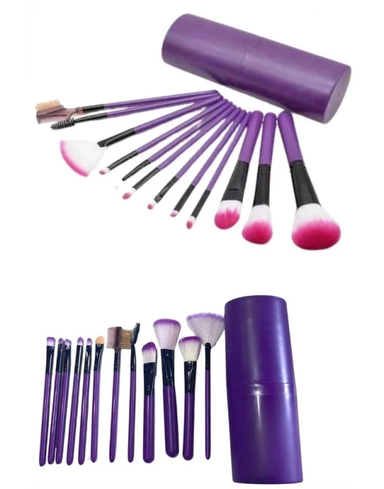 ® 12 Parça Profesyonel Makyaj Fırçası Far Fırçası Allık Fırçası Yumuşak Kıllı