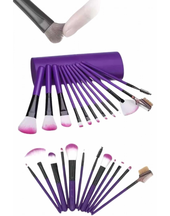 ® 12 Parça Yumuşak Uçlu Makyaj Fırça Set-Göz ve Yüz Makyajı İçin Fırça Seti Profesyonel Makyaj Seti