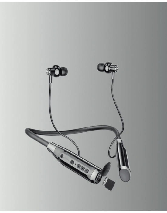 ® 120 Saat Pil Ömrüyle Boyun Askılı Bluetooth Kulaklık – Spor ve Günlük Kullanım İçin