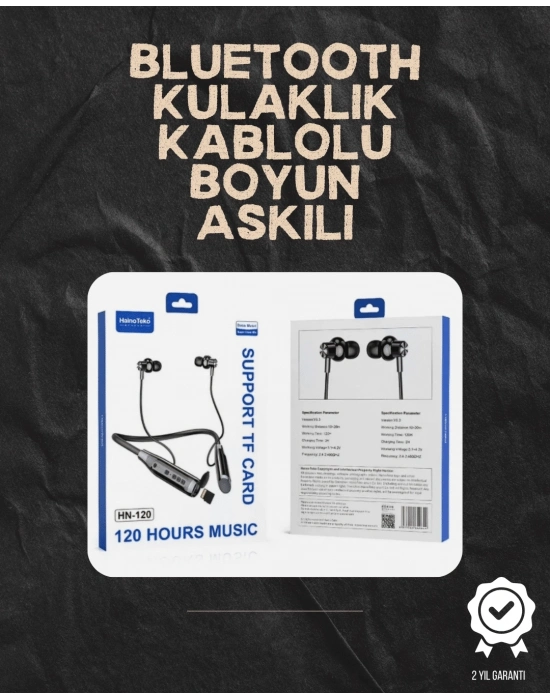 ® 120 Saat Şarj Süresi Sunan Spor Tipi Kablosuz Bluetooth Kulaklık