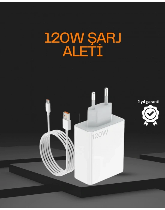 ® 120 Watt Type C Şarj Başlığı Poco X3 X4 X5 Pro Uyumlu