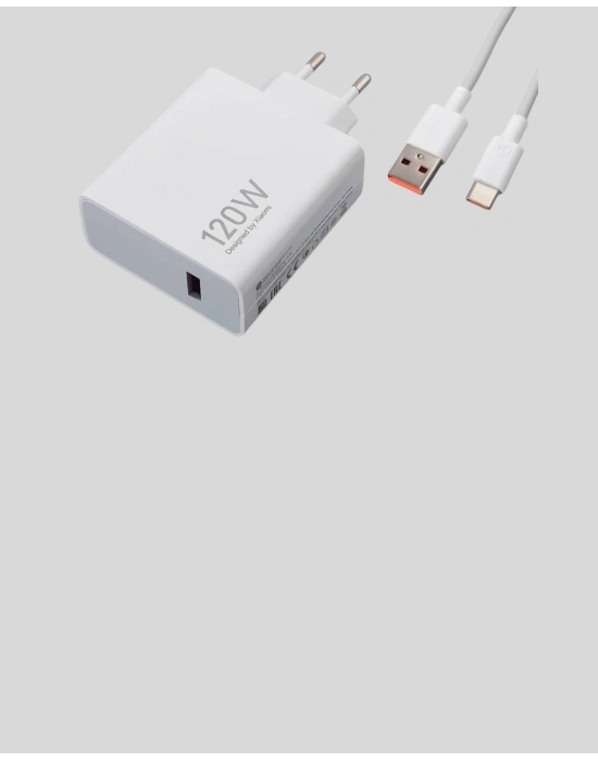 ® 120W Güçlü Hızlı Şarj Adaptörü ve Type-C Kablo Seti – Güvenli Şarj Teknolojisi