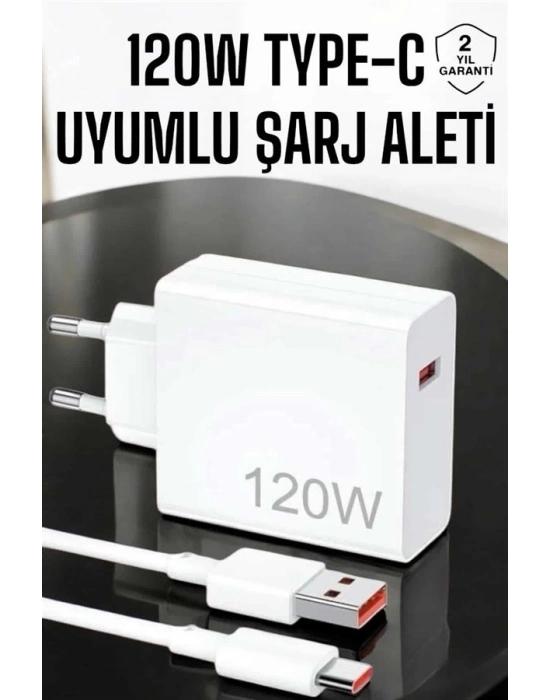 ® 120W Şarj Aleti Type-C Uyumlu Turbo Şarj Aleti