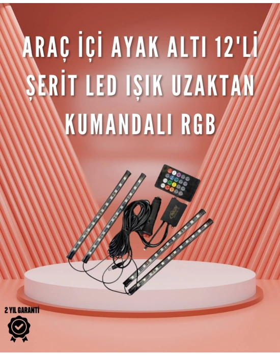 ® 12V LED Işık Seti – Kumandalı ve Renk Ayarlı