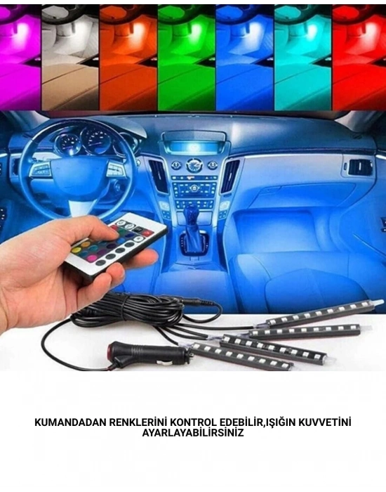 ® 12V LED Işık Seti – Kumandalı ve Renk Ayarlı