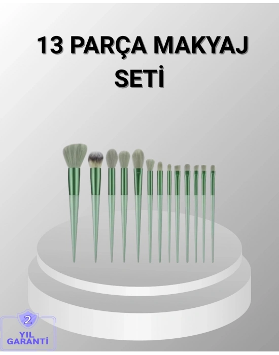 ® 13 Parça Makyaj Fırça Seti – Ergonomik, Dökülme Yapmayan, Taşınabilir