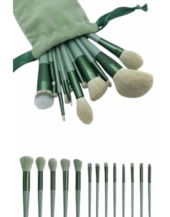 ® 13 Parça Makyaj Fırça Seti Far Kontür Aydnlatıcı Fırçası İz Bırakmaz Hafif ve Yumuşak