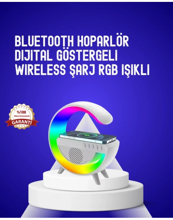 ® 13 Renk Seçenekli Kablosuz Şarj Cihazlı LED Lamba