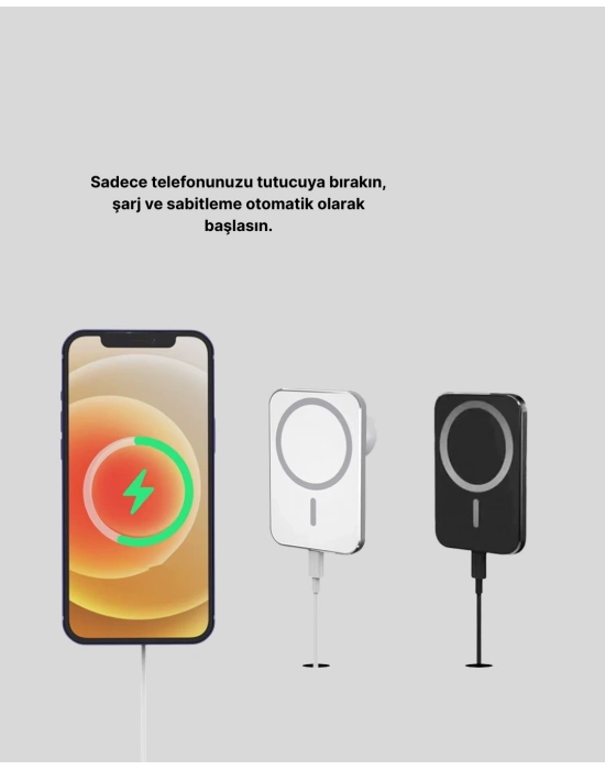 ® 15W Araç Telefon Tutucu Kablosuz Hızlı Şarj Özellikli