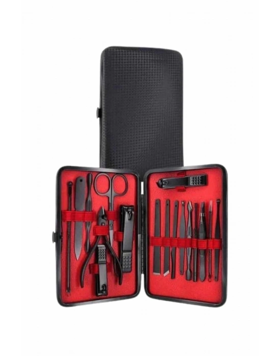 ® 17 Parça Manikür Pedikür Seti El Ayak Bakım Seti Tırnak Makası Törpü