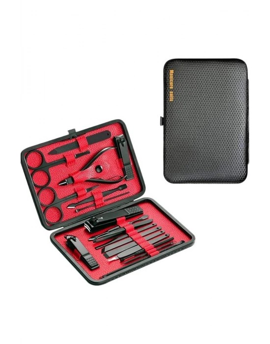 ® 17 Parça Manikür Seti El ve Ayak Bakımı Törpü Cımbız Tırnak Temizleme