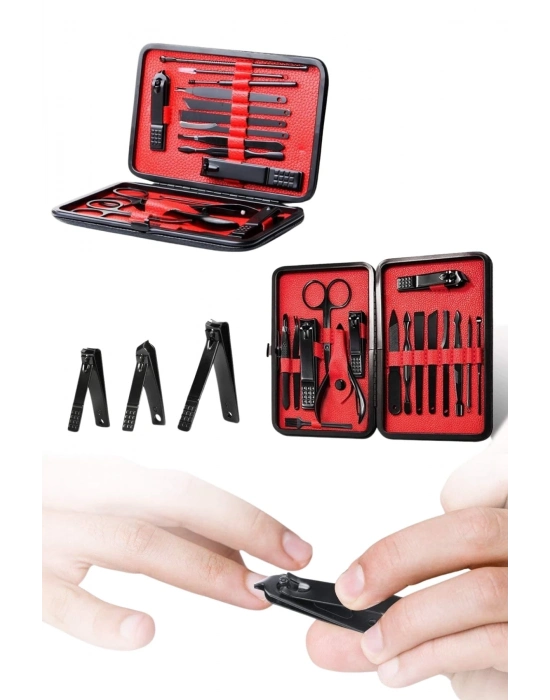 ® 17 Parça Manikür Seti El ve Ayak Bakımı Törpü Cımbız Tırnak Temizleme