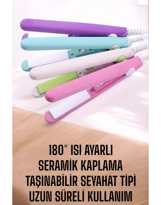 ® 180°C Isı ve Uzun Süre Kalıcı Düzlük Sağlayan Mini Saç Düzleştirici