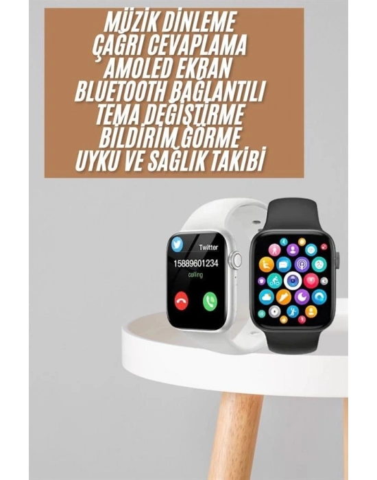 ® 1.83 İnç Akıllı Saat Android ve İOS Uyumlu Çağrı Cevaplayabilen Adımsayar GPS Takibi