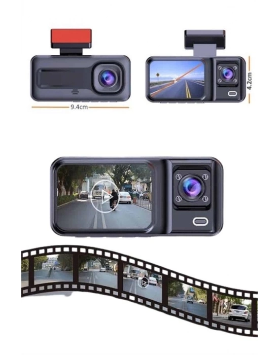 ® 2 İnç Araç İçi Kameralı Ekran 1080P Full HD Kaliteli Hafıza Kart Destekli