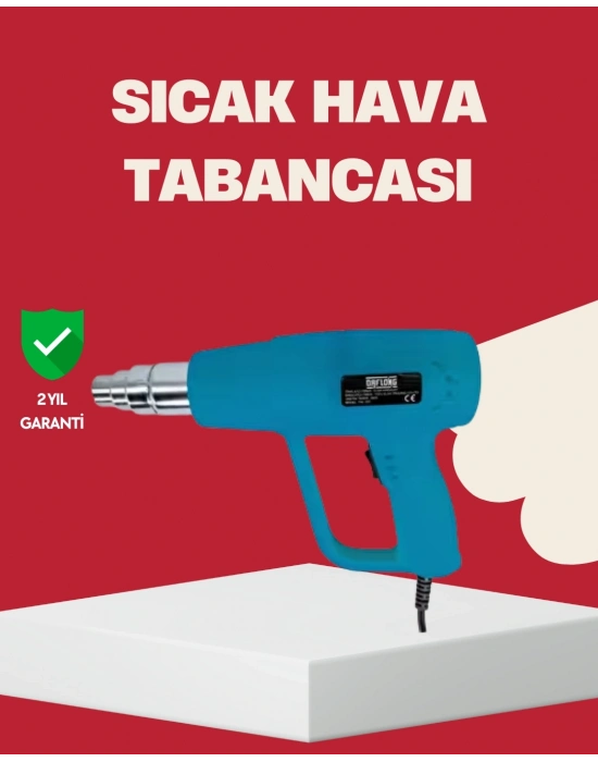 ® 2 Kademeli Güçlü Sıcak Hava Tabancası 380° – 500° Isı Ayarı