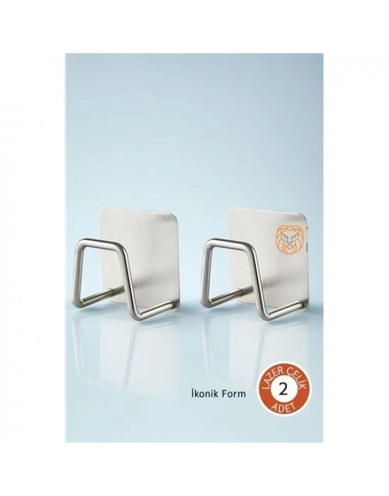 ® 2li Banyo ve Mutfak Askı Seti - SUS304 Çelik Ultra Güçlü Yapışkanlı Askı