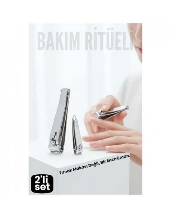 ® 2 li set Jagger Alman Tip Tırnak Makası Seti | Keskin ve Ergonomik Paslanmaz Çelik