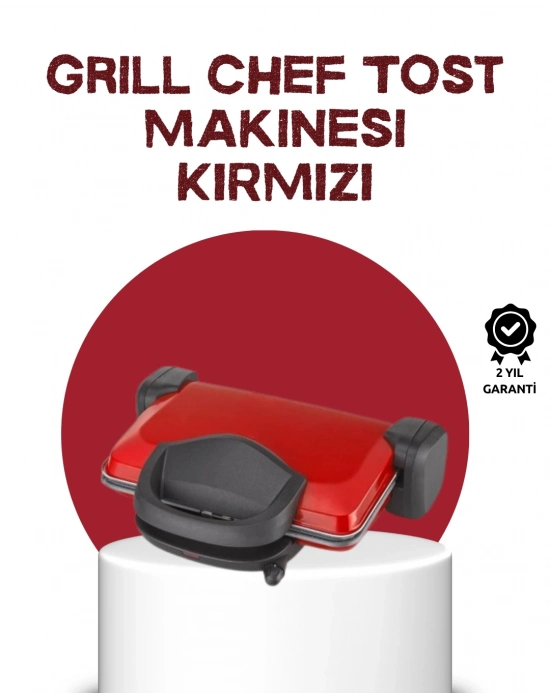 ® 2000 Watt Tost Makinesi 6 Dilim Kapasiteli Döküm Plakalı Üç Kademeli Isı Ayarlı