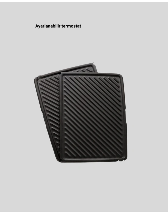 ® 2000 Watt Tost Makinesi 6 Dilim Kapasiteli Döküm Plakalı Üç Kademeli Isı Ayarlı