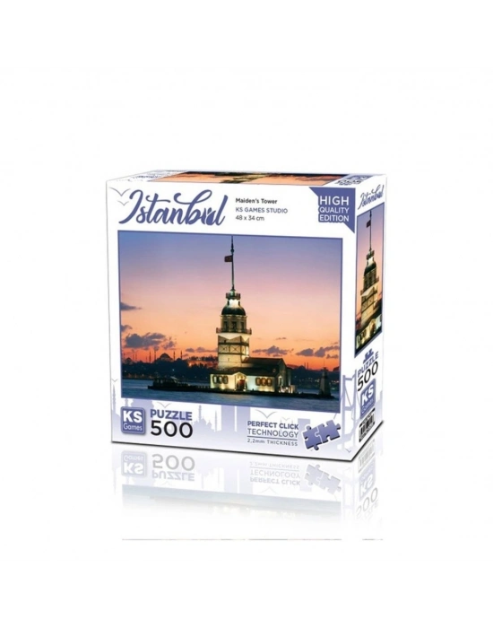 ®  20059 Kız Kulesi Gün İstanbul 500 Parça Puzzle -KS Puzzle
