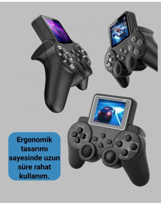 ® 2025 A Kalite S10 Gamepad 520 Oyunlu TV Bağlantılı Retro Atari Konsolu