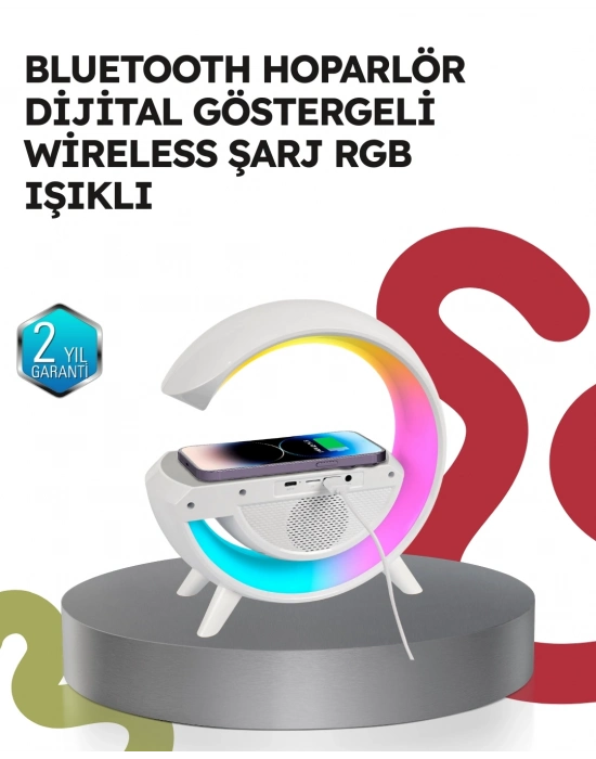 ® 2025 Model 15W Kablosuz Şarjlı Renkli Atmosfer Lambası