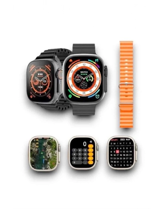 2025 Model Akıllı Saat Çift Kordon Ios Ve Android Arama Cevaplama Sesli Asistan