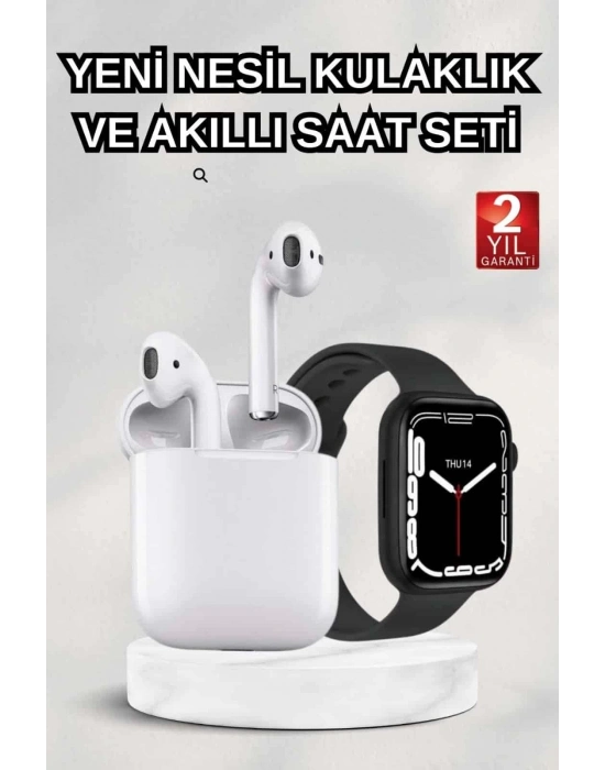 ® 2025 Model Akıllı Saat ve 2.Nesil TWS Bluetooth Kulaklık ANC Özelliği Amoled Ekran