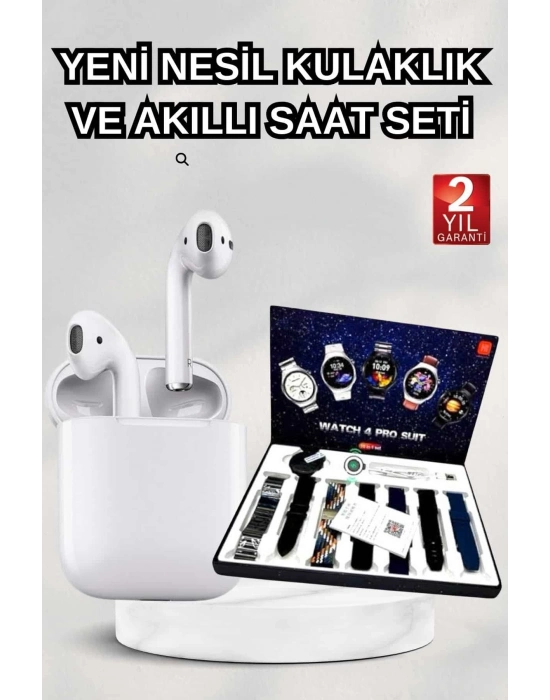® 2025 Model Akıllı Saat ve 2.Nesil TWS Bluetooth Kulaklık Yüksek Ses Kaliteli