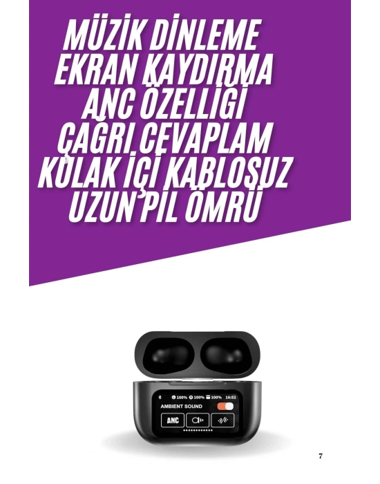 ® 2025 Model Bluetooth Kulaklık Dokunmatik Ekran Yüksek Ses Kalitesi