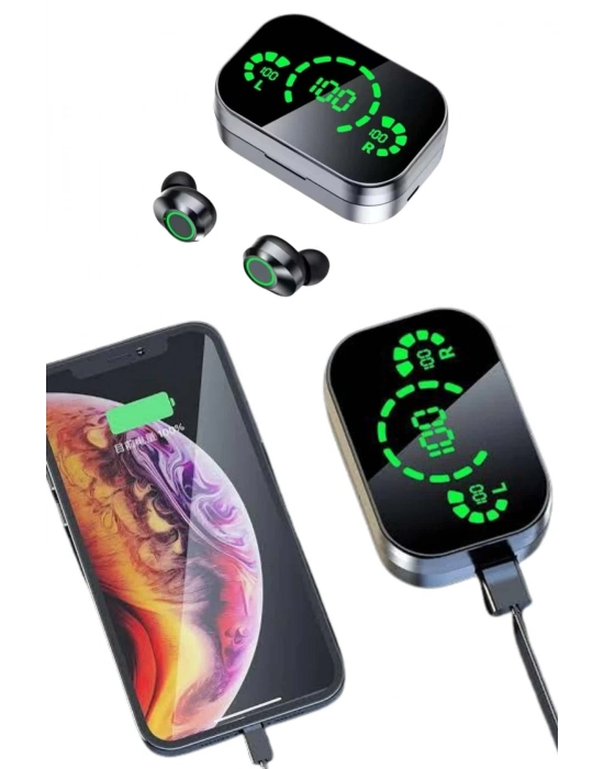 ® 2025 Model Bluetooth Kulaklık Telefon Şarj Edebilen Çağrı Cevaplama Dijital Göstergeli