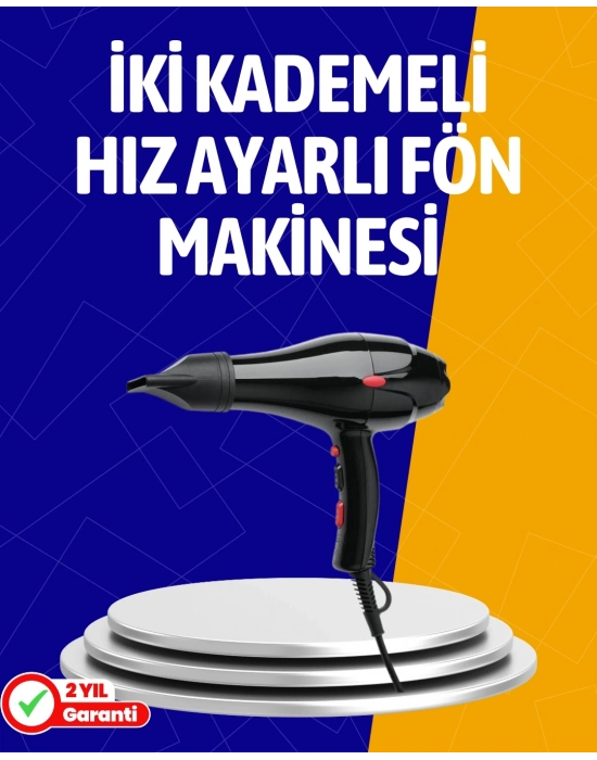 ® 2200W Güçlü Motorlu Ergonomik Fön Makinesi