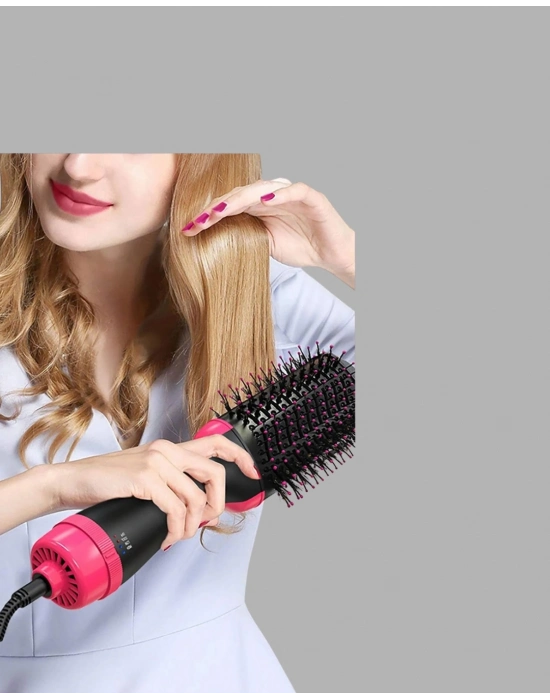 ® 220°C Profesyonel Fön Tarağı – Negatif İyon Teknolojili, 3 Isı Kademeli, 1200W