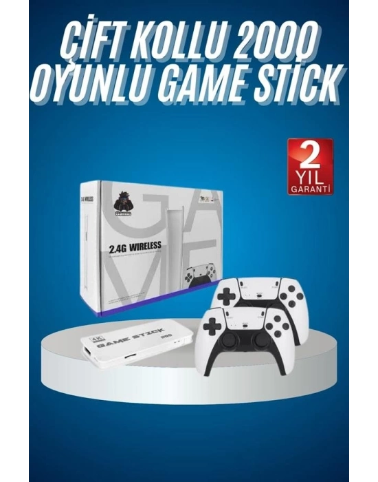 ® 2.4 GHZ Oyun Konsolu Çift Konsol 4K Ultra Hd Game Stick