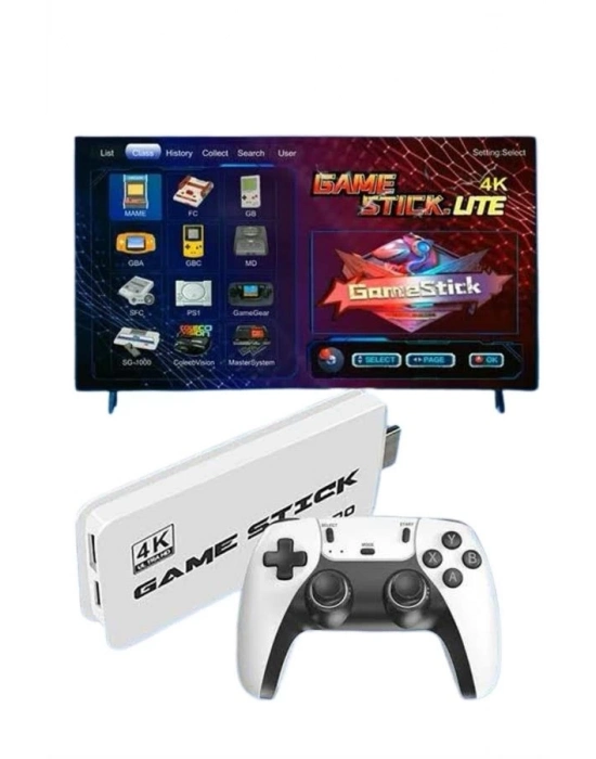 ® 2.4 GHZ Oyun Konsolu Çift Konsol 4K Ultra Hd Game Stick