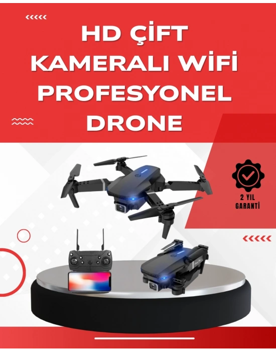 ® 2.4G 4CH Katlanabilir Drone 100 Metre Uçuş Mesafeli