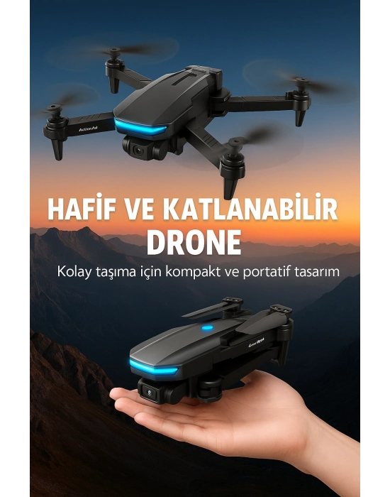 ® 2.4G 4CH Katlanabilir Drone 100 Metre Uçuş Mesafeli
