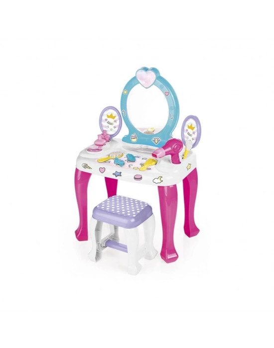 2568 Unicorn Makyaj Masası ve Tabure Seti -Dolu