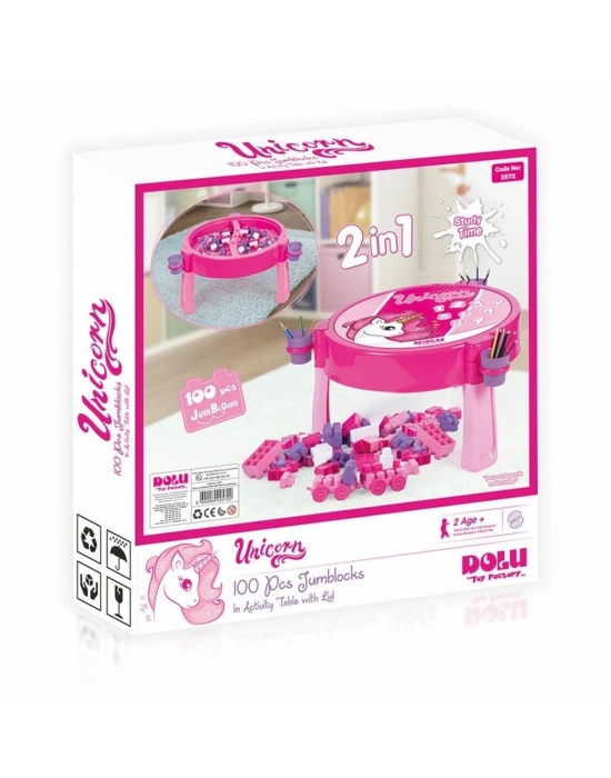 ® 2572 UNICORN 100 PCS BLOKLU AKTIVITE MASASI MONTAJ