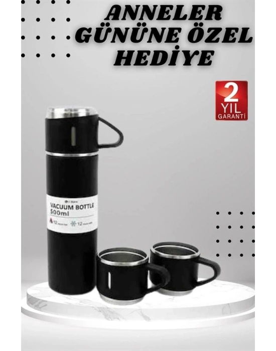 ® 3 Bardaklı Termos Seti Anneler Gününe Özel Hediye Taşınabilir Sızdırmaz Isı Koruyucu