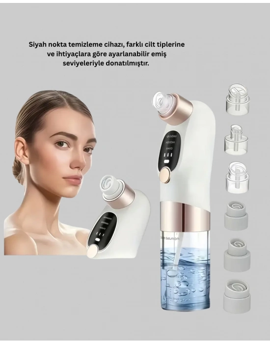 ® 3 Kademeli Vakumlu Gözenek Temizleme Cihazı – Cilt Yenileyici Masaj ve Derin Temizlik