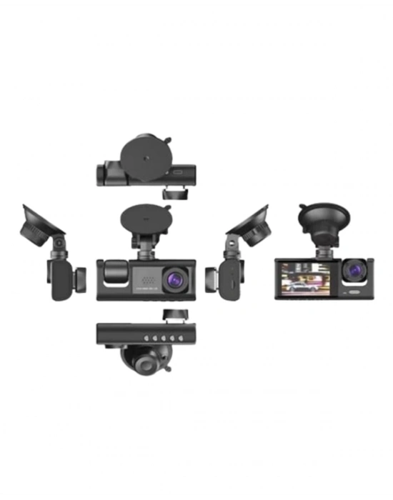® 3 Kameralı Dashcam Sistem – Geri Görüş Yardımı, Park Koruması ve G-Sensör