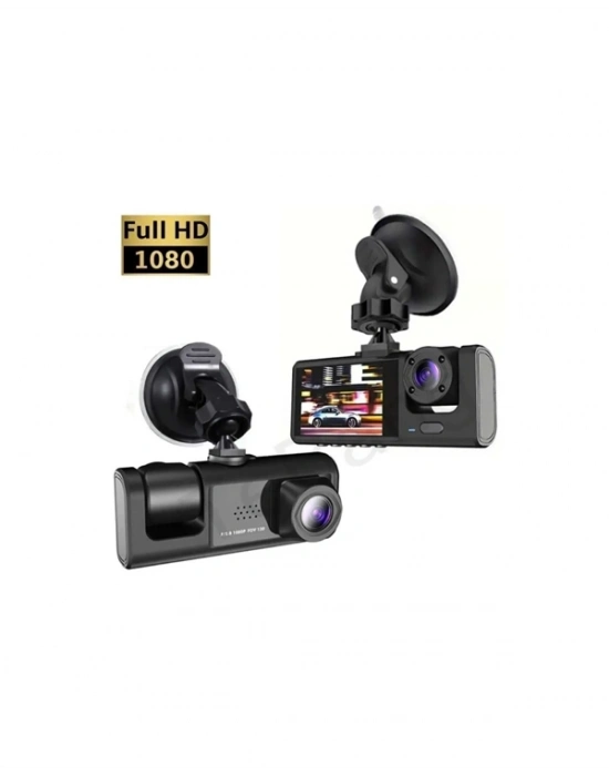 ® 3 Kameralı Dashcam Sistem – Geri Görüş Yardımı, Park Koruması ve G-Sensör