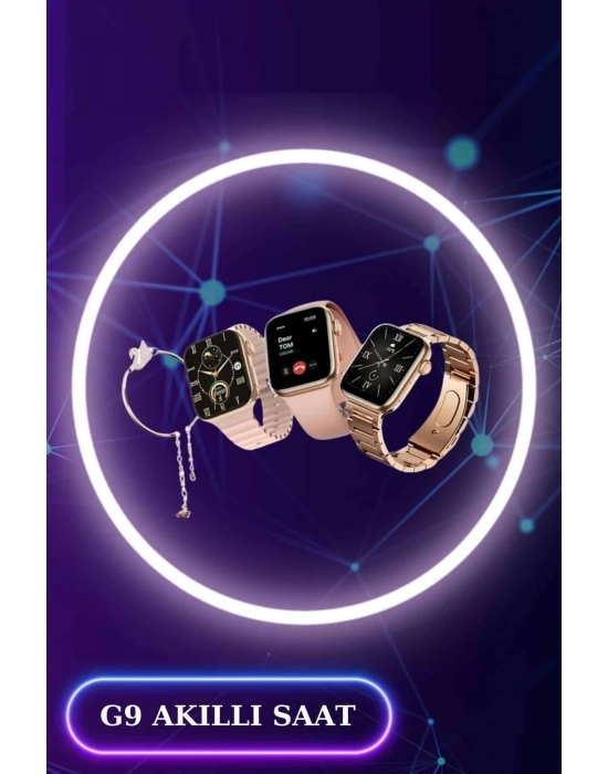 ® 3 Kordonlu Dokunmatik Ekran Akıllı Saat ve 2.Nesil Kablosuz Bluetooth Kulaklık ANC/ENC