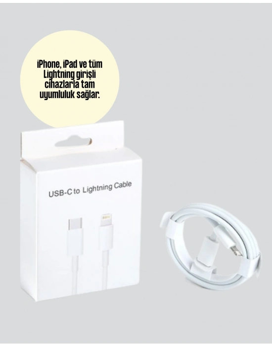 ® 30W Type-C Lightning Hızlı Şarj Kablosu 1.2m iPhone Uyumlu