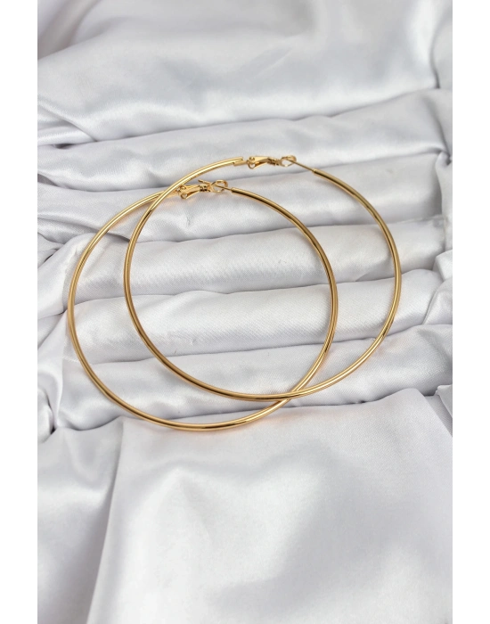 ® 316L Çelik Gold Renk 75 mm Halka Küpe