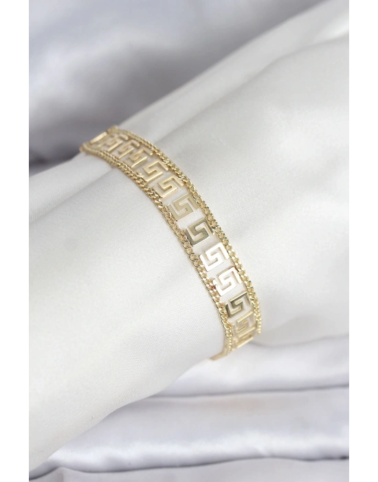® 316L Çelik Gold Renk Labirent Model Kadın Bileklik
