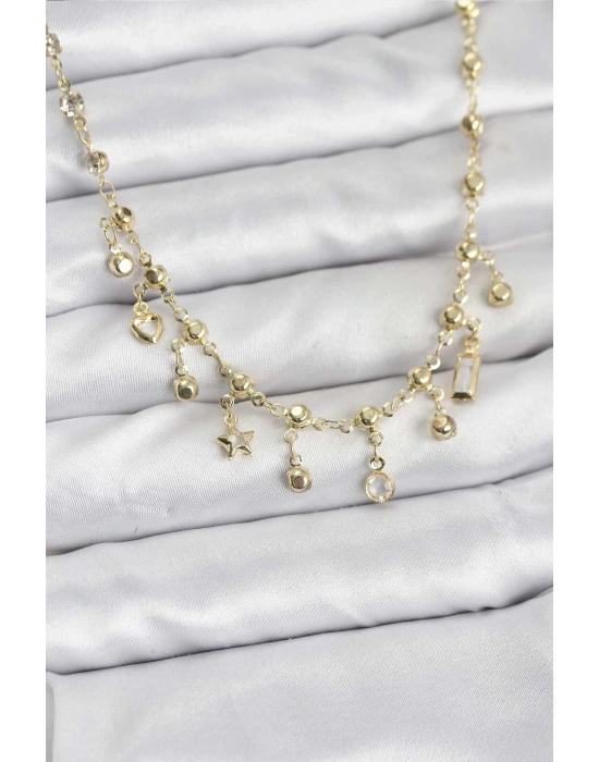 ® 316L Çelik Zincir Gold Renk Kolye